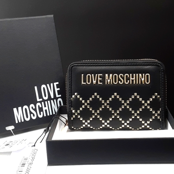 MOSCHINO "Love Moschino" Studded Zip Around Continental Wallet - Picture 6 of 16